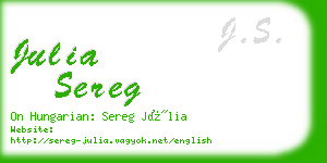 julia sereg business card